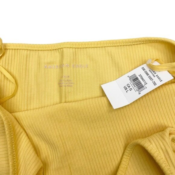 American Eagle Halter Crop Top Large Yellow - Picture 3 of 4